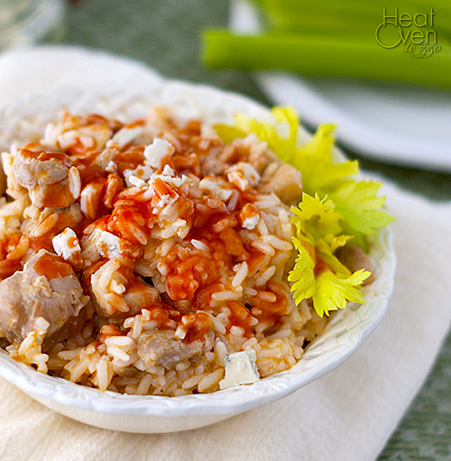 Buffalo Rice Heat Oven to 350