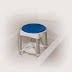 Drive Medical bath Stool With cushioned Rotating Chair, White with Blue Seat