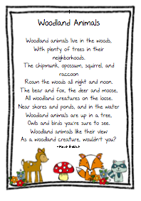 The Very Busy Classroom: Woodland Animals Poems