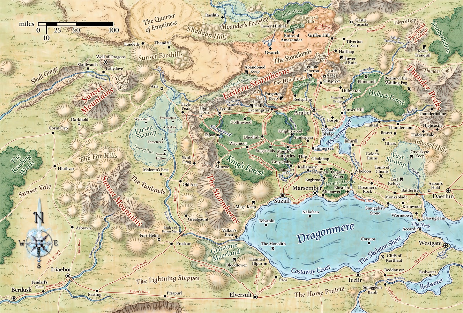 Forgotten Realms World Map Forgotten Realms World Map