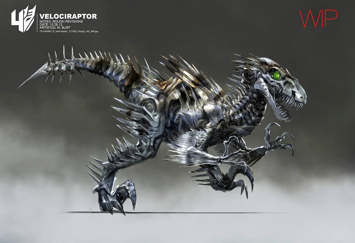 Transformers Age of Extinction, "Dinobots", Concept Art by Wesley Burt