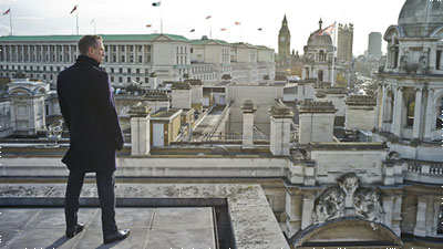 Skyfall James Bond watches over London