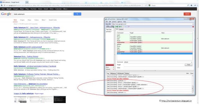HOW TO USE REFRESH COMMAND IN SELENIUM IDE?
