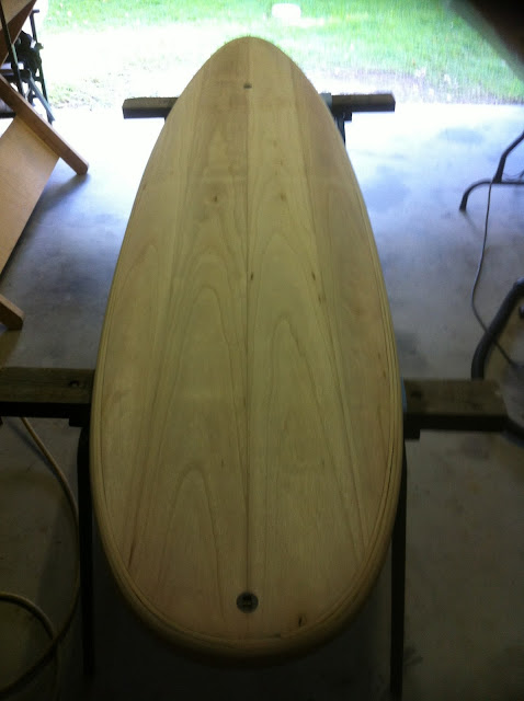 hollow wood surfboard