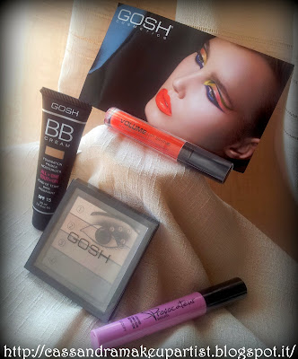 GOSH Cosmetics - blogger tester - recensione review - eyeshadow palette - bb cream - lip gloss - mascara