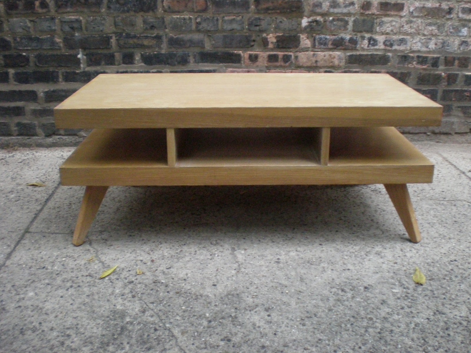 Mid Century Chicago Springfield Furniture Works Blonde Coffee Table