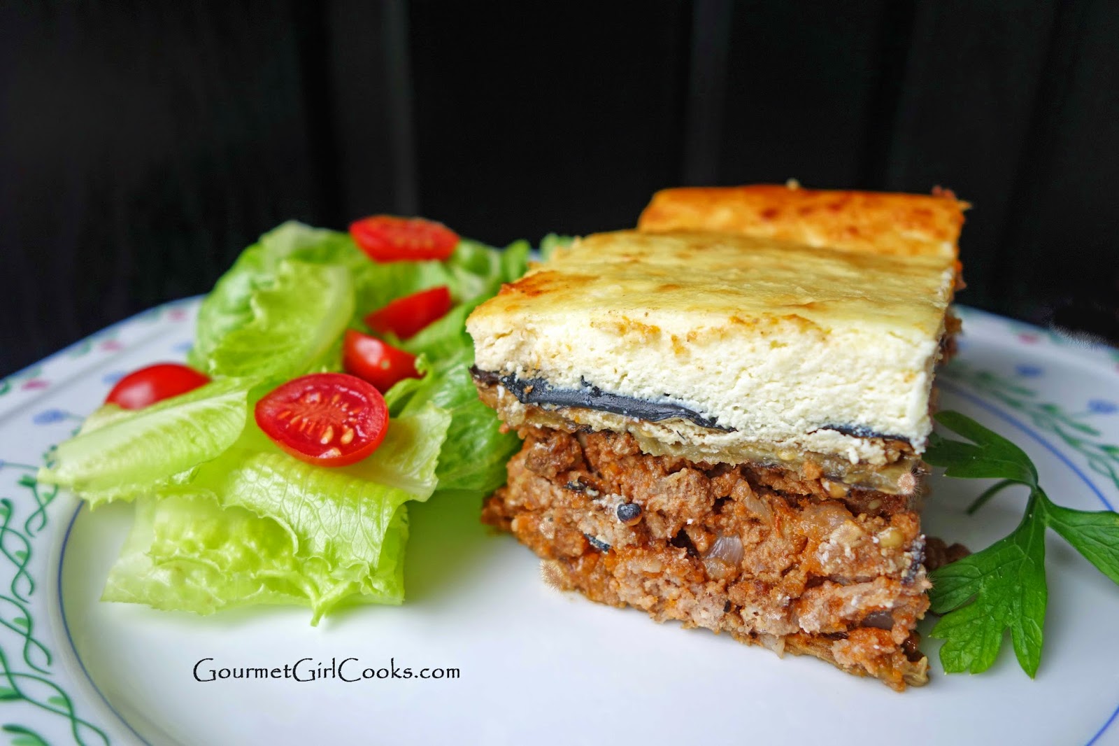 Gourmet Girl Cooks Moussaka (Topped w/ GrainFree Bechamel Sauce