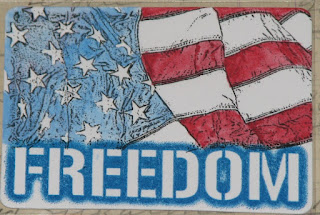 CraftyColonel Donna Nuce, Artists Trading Card, Freedom, Club Scrap stamps