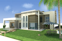 Front Elevation of House   Q Developers Interiors Decorator