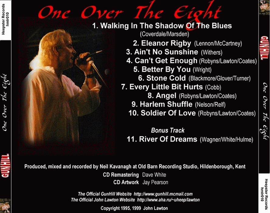 GUNHILL (John Lawton) - One Over The Eight (1995) restored audio back cover
