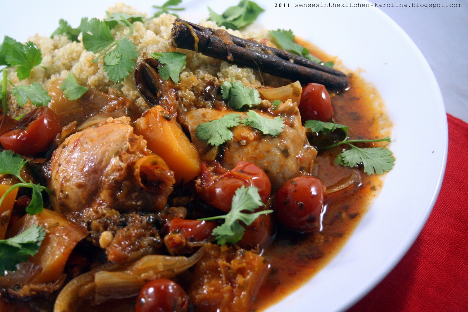 Senses in the kitchen Chicken, butternut squash & date tagine