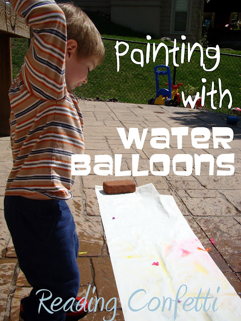 painting with water balloons
