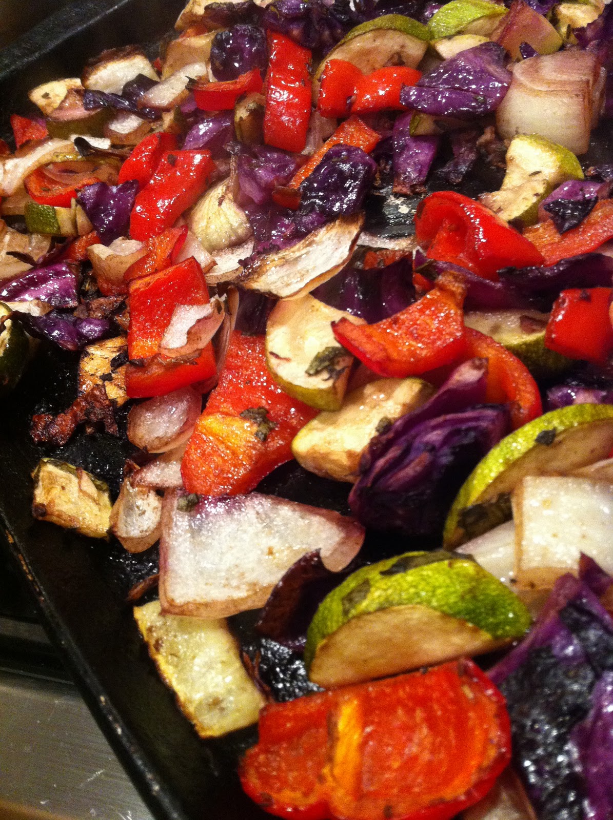 Basil Balsamic Roasted Vegetables 1FitFoodie