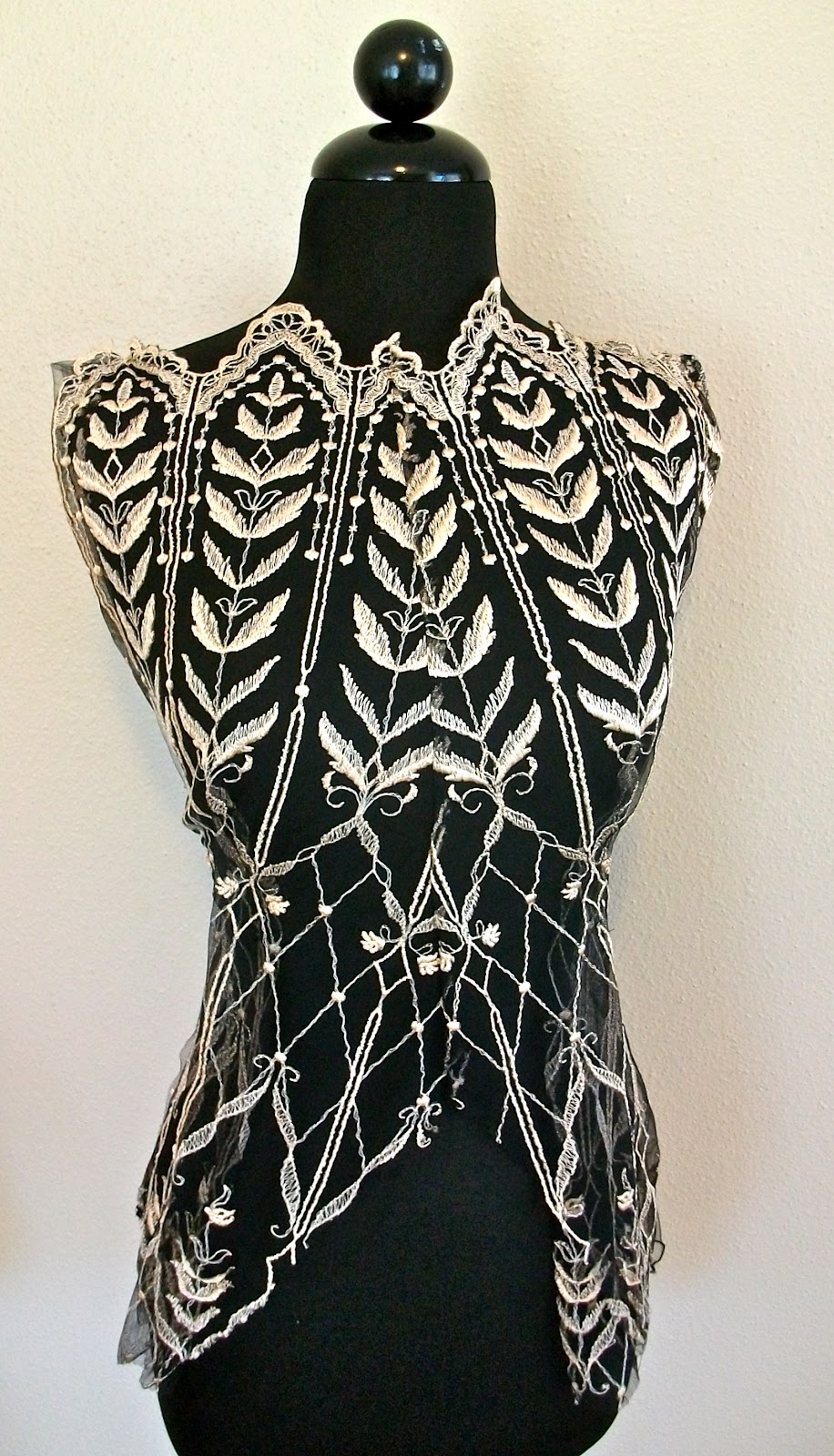 Trash To Couture 80's Dress Sewn Lace Cocktail.