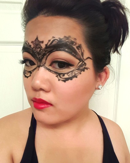 Reusable Black Vinyl Sticker Eye Mask Costume Makeup Masquerade Dance Face Cover 