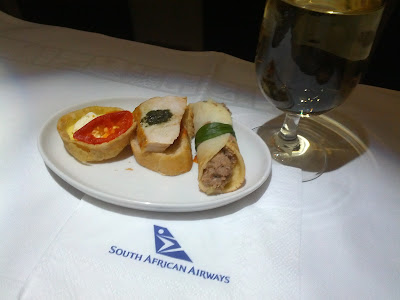 South African Airways canapes