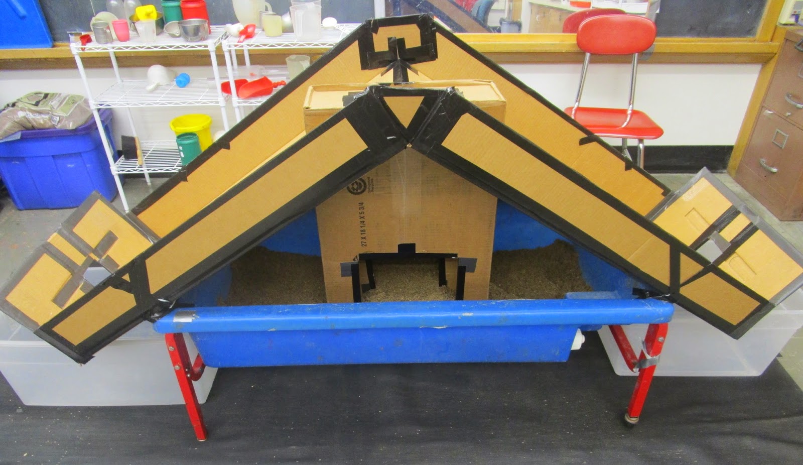 SAND AND WATER TABLES CHANNEL, TUBE AND A HOMEMADE PLUNGER