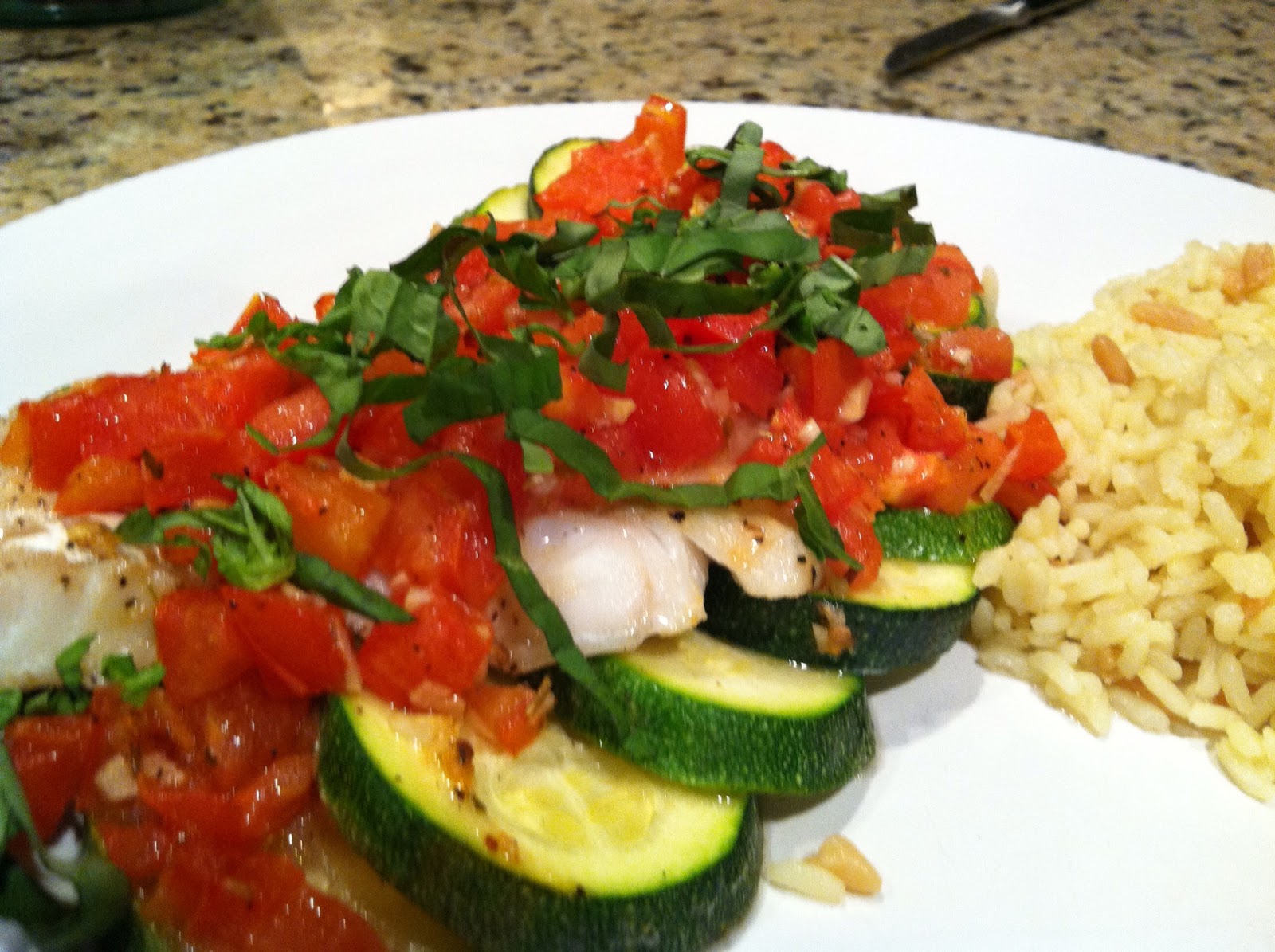 all about amanda's food white fish baked in foil with zucchini and