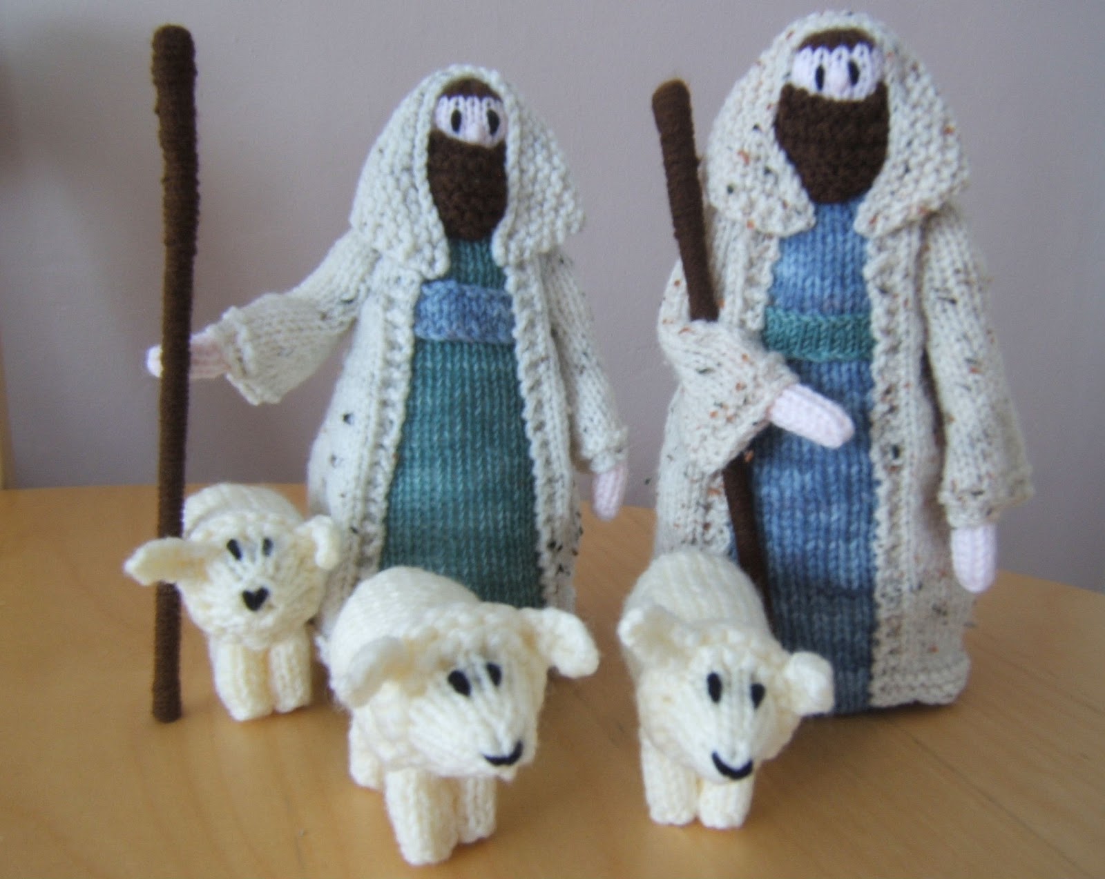 A little bit of everything Knitted Shepherds and Sheep