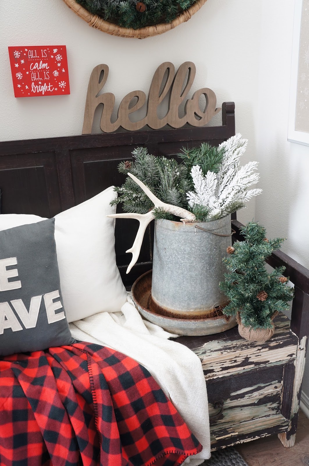 I thought I would also share some pictures of the little shelf in our