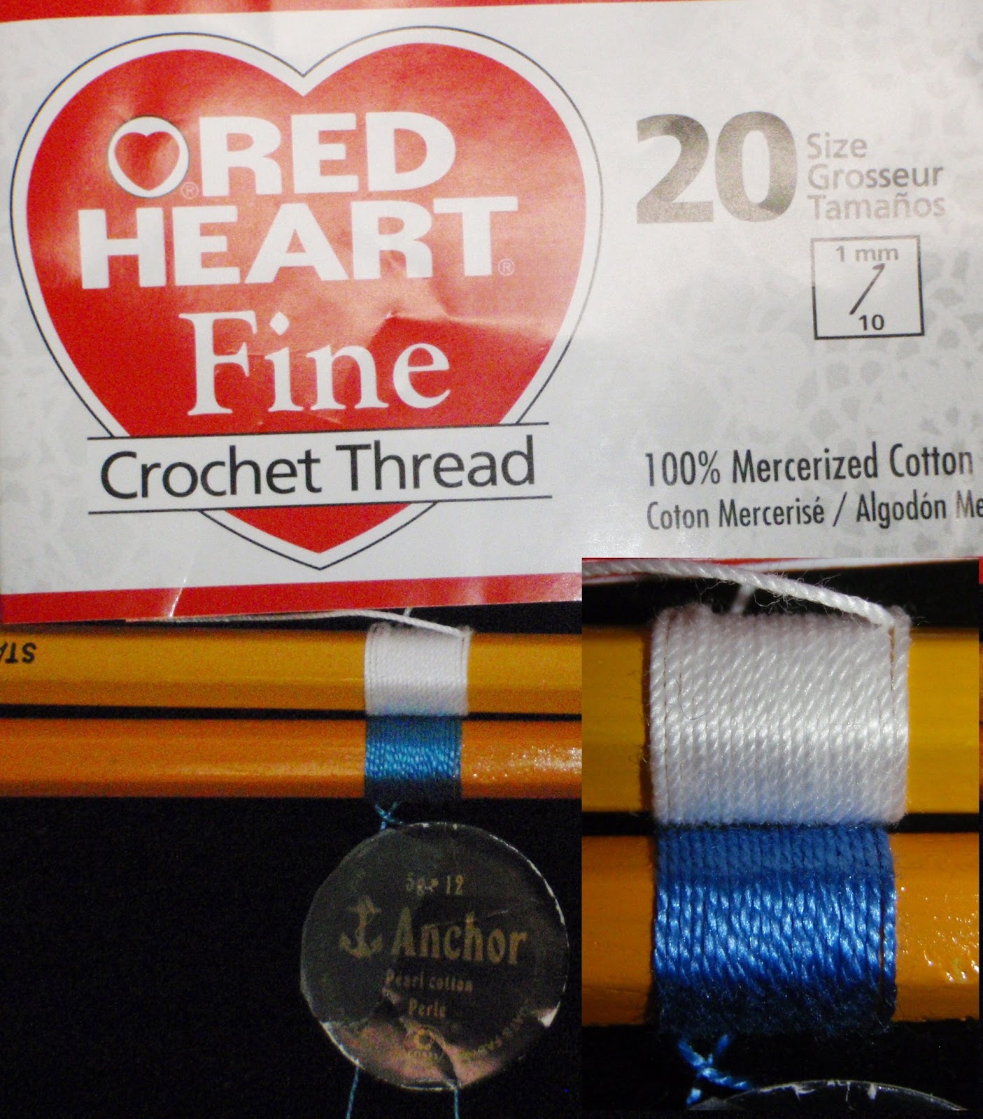Entre lanzaderas Red Heart Fine Crochet Thread No. 20
