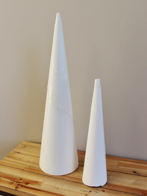 Roll poster board into a cone shape