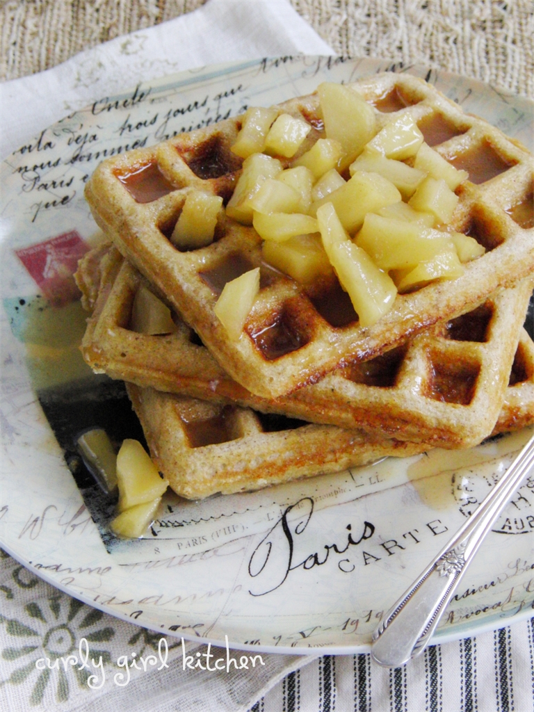 Curly Girl Kitchen Spiced Buttermilk Waffles with Apple Cider Compote