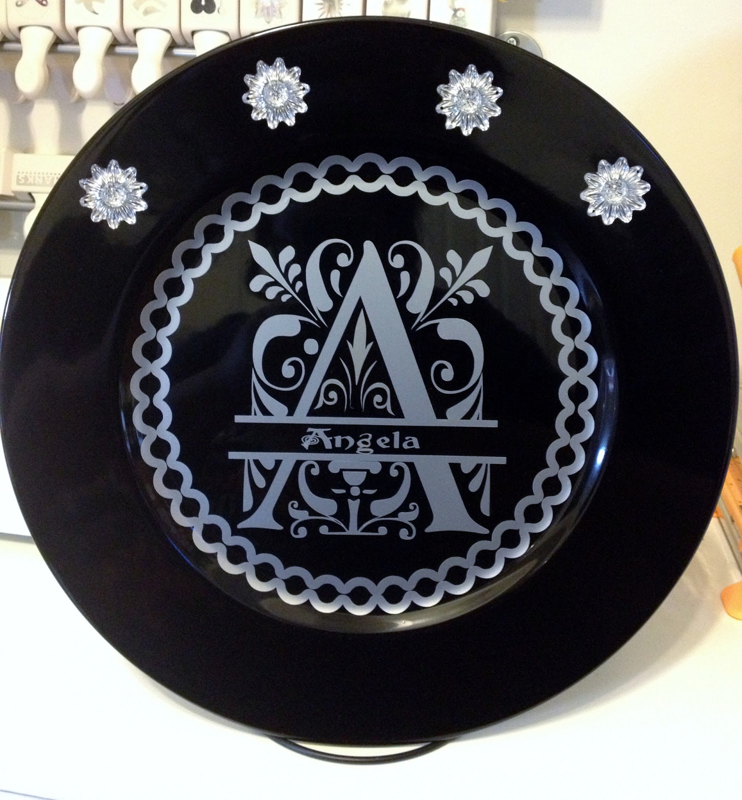 Danita's Designs!!! Charger Plate Initials
