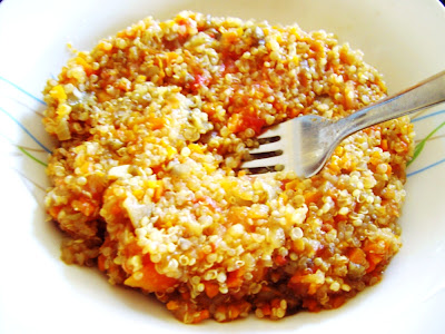quinoa con berenjena y zanahoria