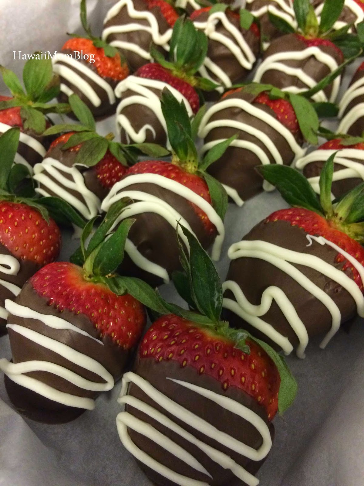 Hawaii Mom Blog Chocolate + VanillaCovered Strawberries