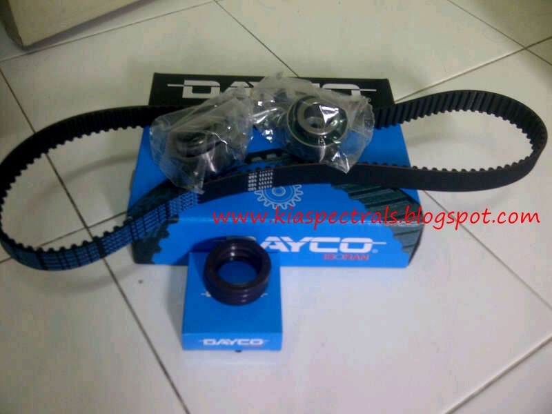 KIA SPECTRA REPLACEMENT OF TIMING BELT.