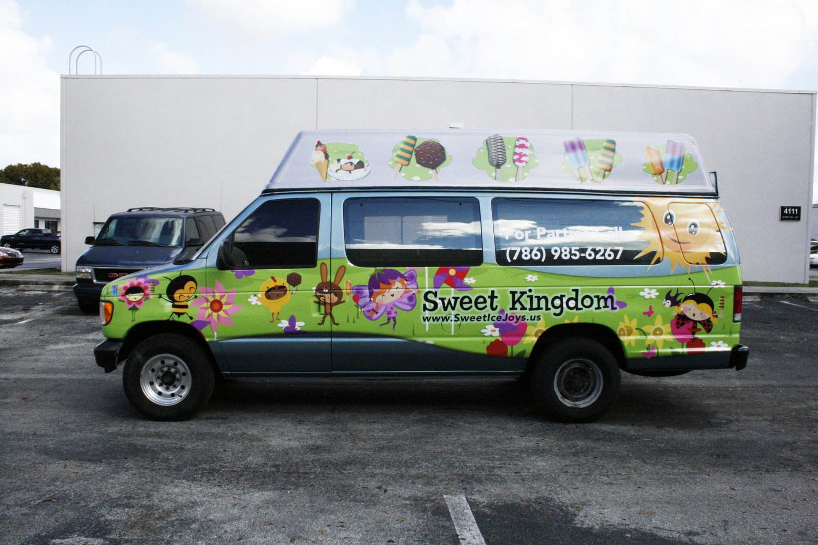 Sweet Kingdom Ice Cream Truck Van Wrap in Fort Lauderdale, Florida by
