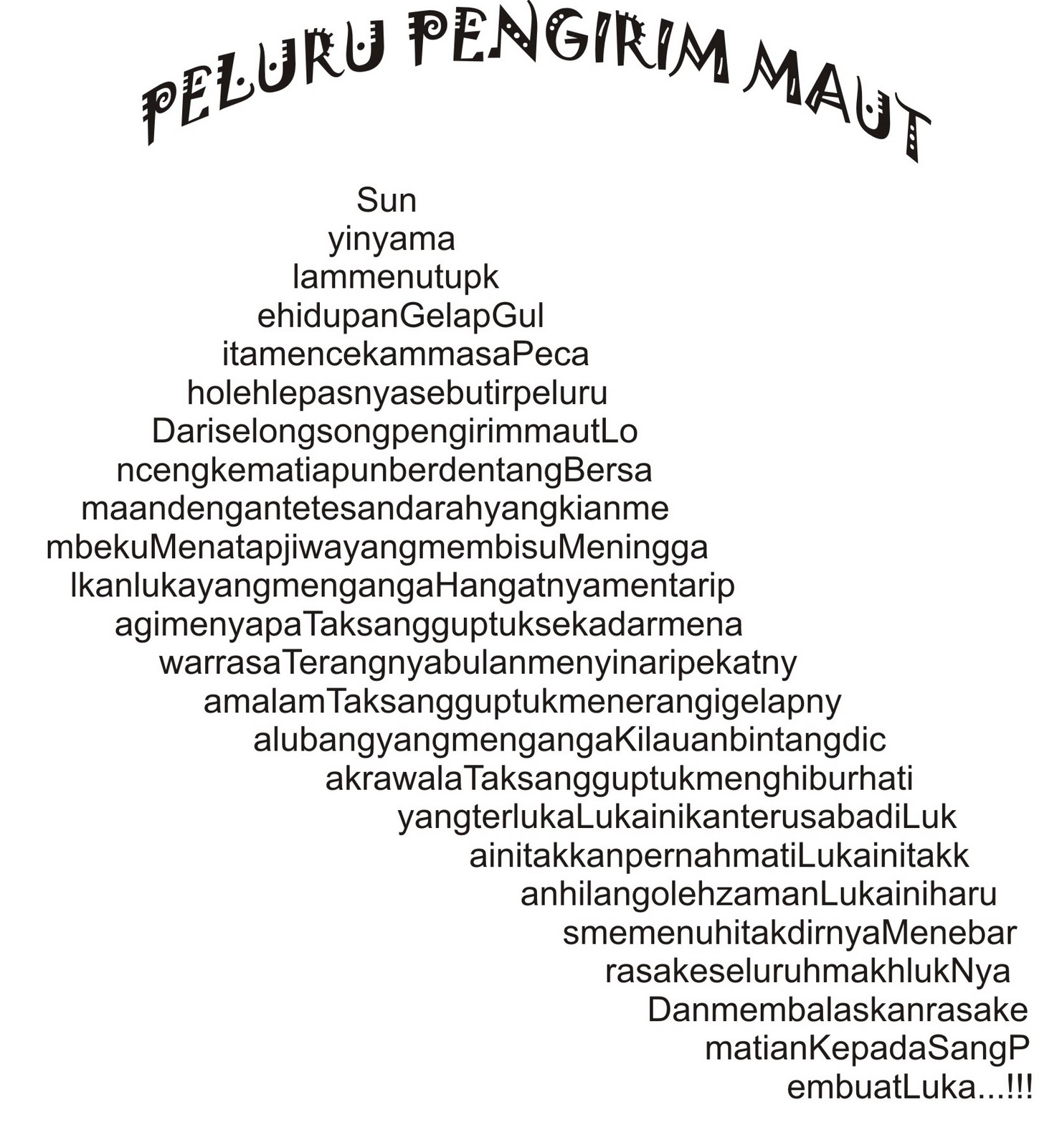 Baru 34 Puisi Tipografi