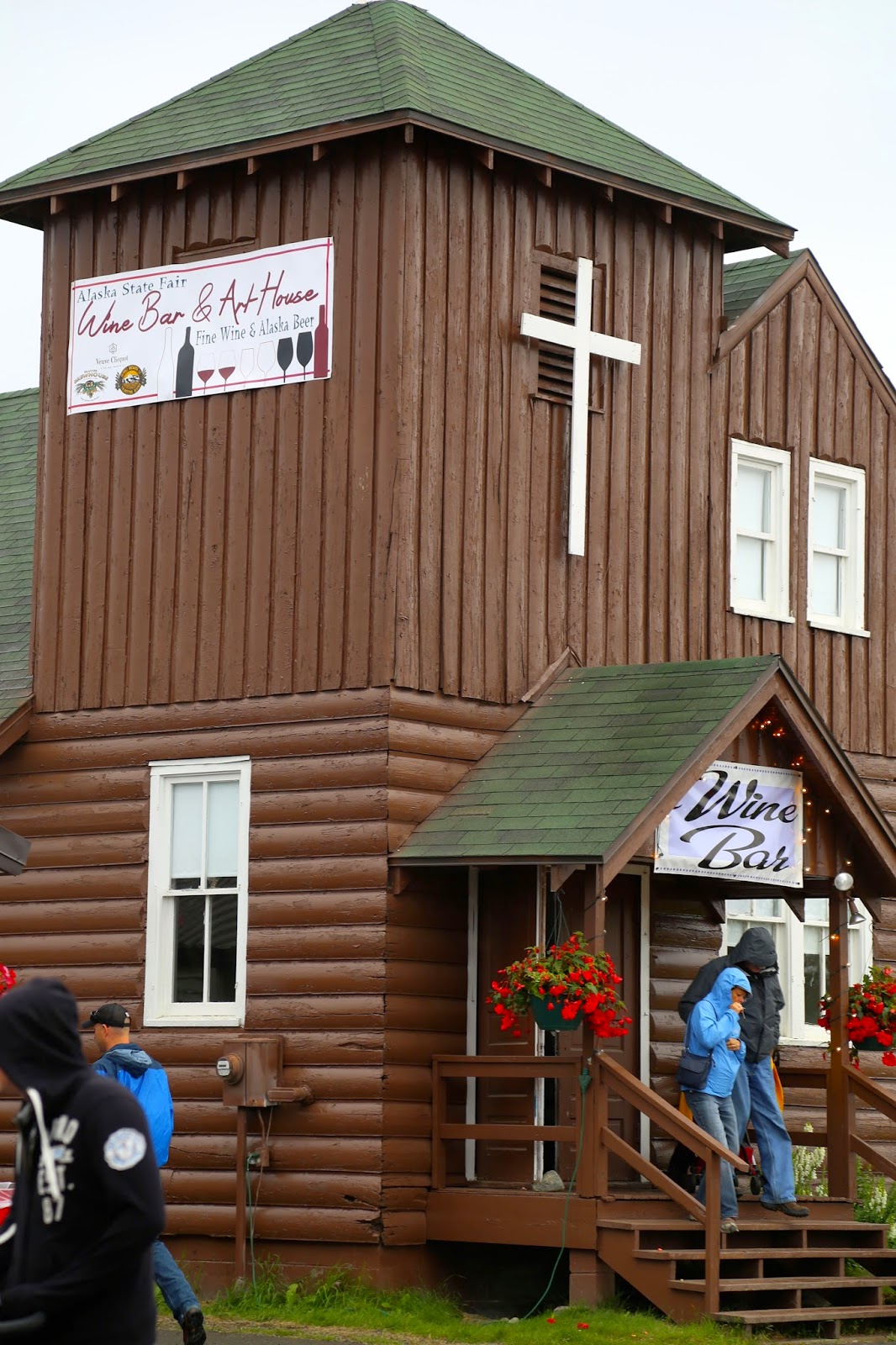 wine bar in a chapel, Alaska State Fair