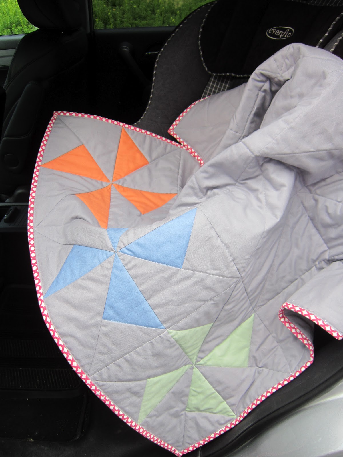 Fabric Fascination Block of the Month 6 Reversible Stroller Quilt