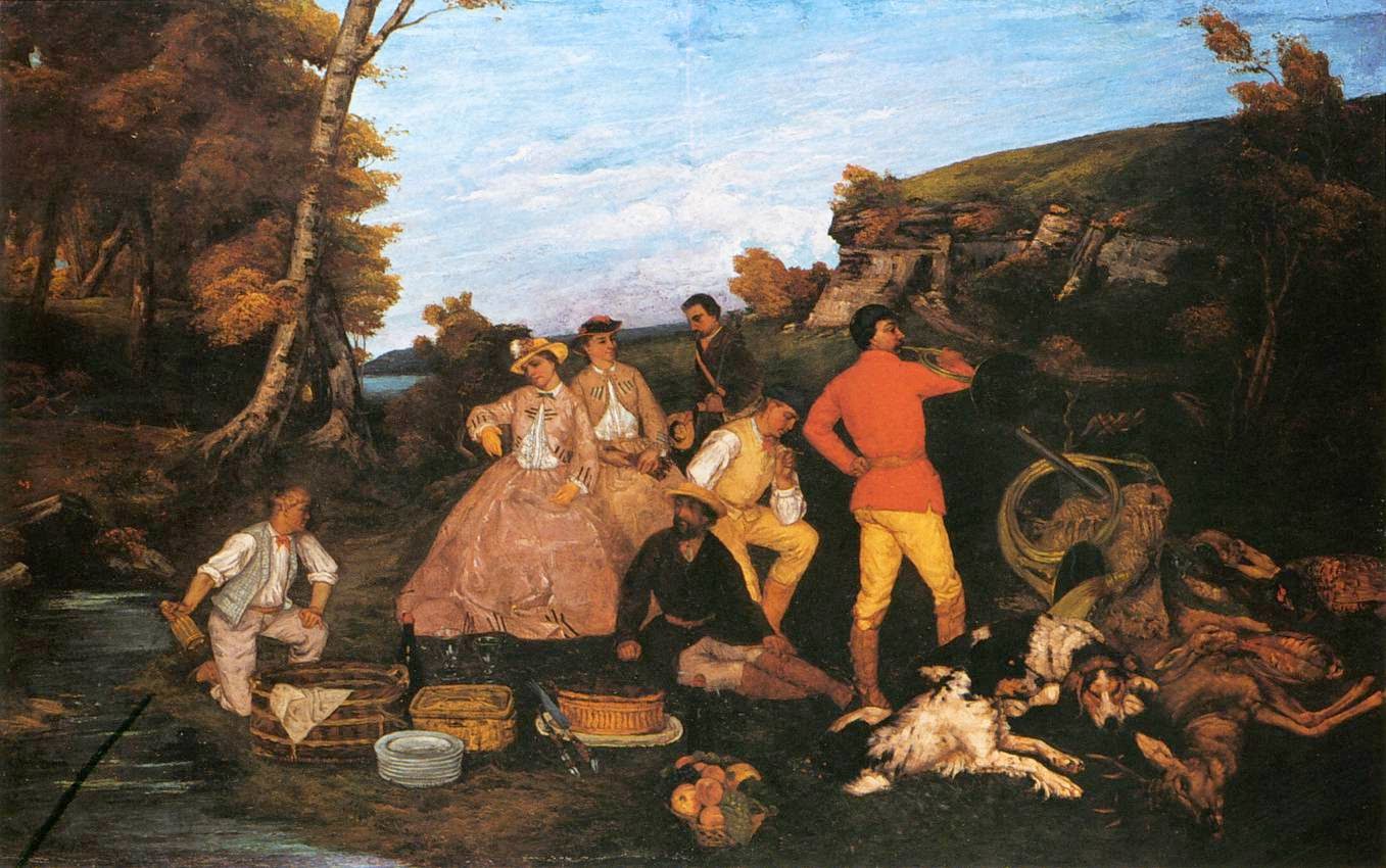 Peinture Française du 19ème Siècle: The Hunt Breakfast (1858)