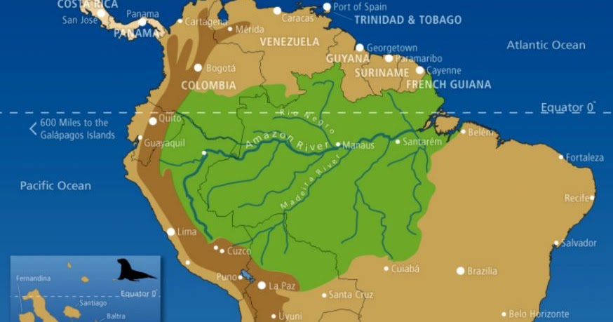 Amazon Rainforest Physical Map | Amazing Wallpapers