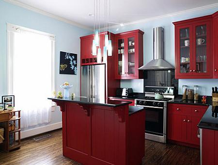 Decoraciones y Hogar: Cocinas color rojo