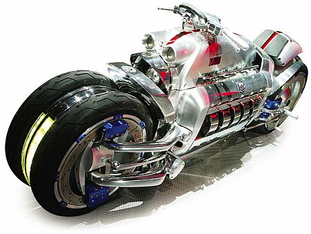 A Dodge Tomahawk uma motocicleta conceito possui um motor do Dodge Viper