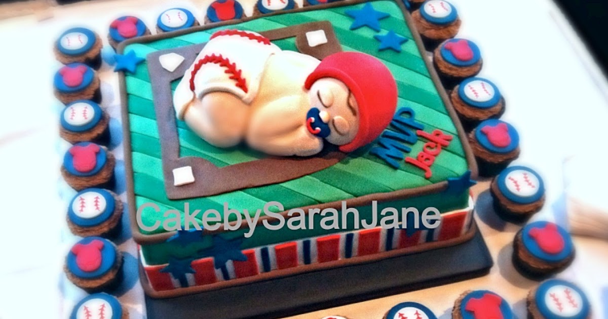 baseball baby shower cake