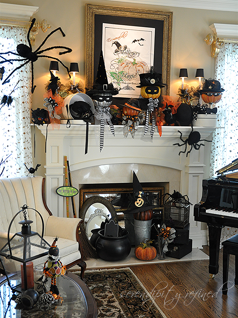 Serendipity Refined Blog Halloween Mantel Do you believe in Magic!?