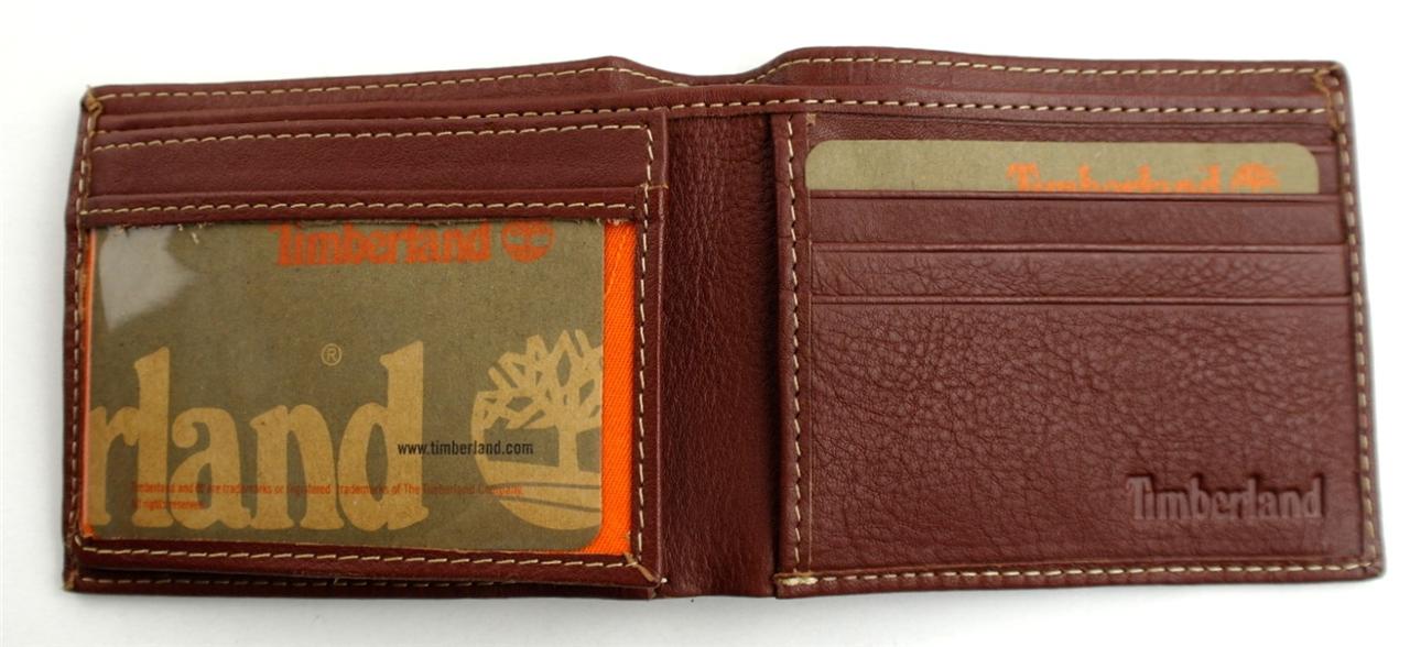 USA Boutique Timberland Genuine Leather Wallet for Men Dark Brown