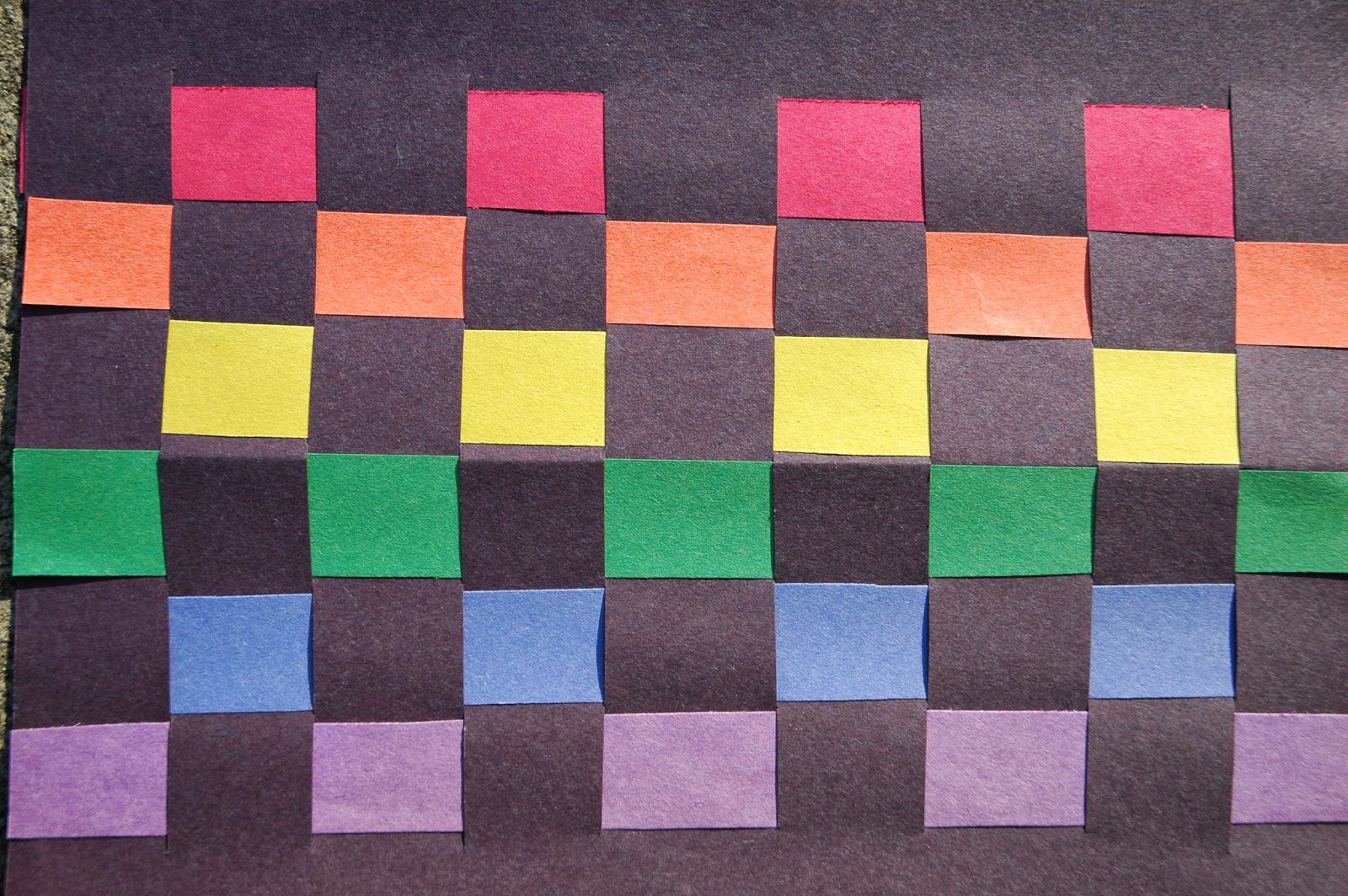 Rainbow Paper Weaving What Can We Do With Paper And Glue