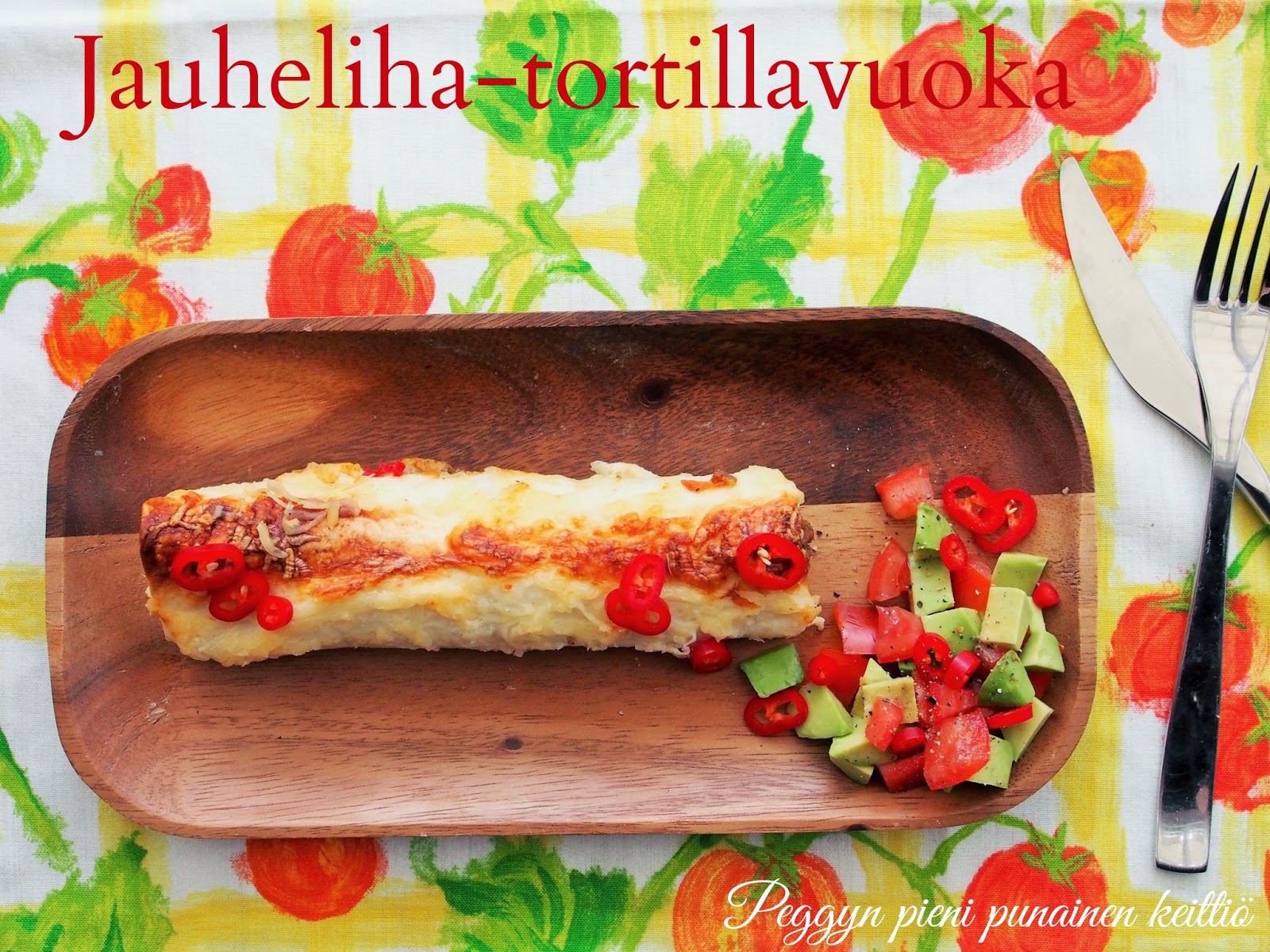 Jauheliha tortillavuoka Peggyn pieni punainen keittiö Jauheliha tortillavuoka Peggyn pieni punainen keittiö