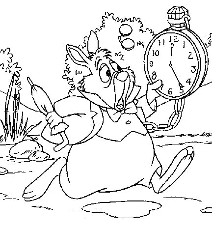 Alice Wonderland Coloring Pages on Alice In Wonderland Coloring Page 4 Gif