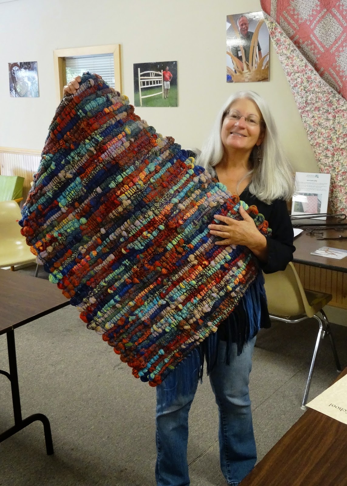 There's a Dragon in my Art Room Sock rug and artsy necklace