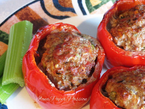 Baked Stuffed Red Peppers by ilonaspassion.com