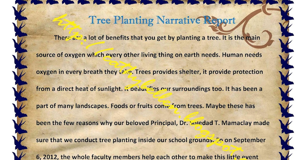 iRonicAlly tiTled School Campus Tree Planting A Narrative Report