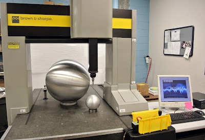 Coordinate measuring machine, century metal spinning, spun sphere, CMM