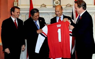 SBY Dinobatkan Jadi ‘Pemain’ Arsenal